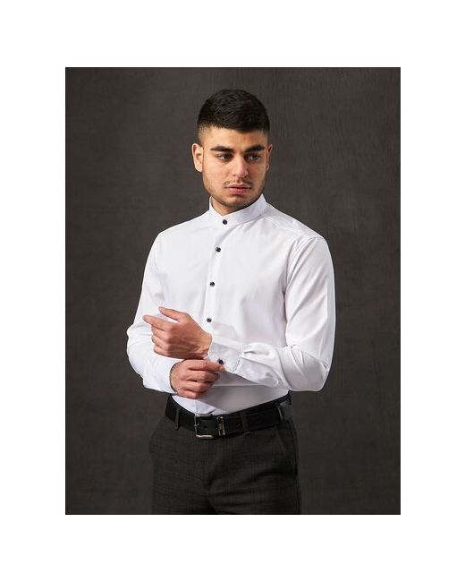 Pe-Rо́ Рубашка деловой стиль прилегающий силуэт отложной воротник длинный рукав без карманов воздухопроницаемая однотонная размер 56