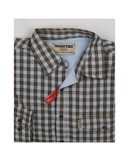 Maestro Рубашка повседневный стиль прямой силуэт классический воротник длинный рукав размер 46/S