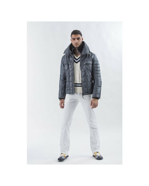 Just Cavalli Куртка демисезон/зима силуэт прямой без капюшона утепленная герметичные швы водонепроницаемая карманы ветрозащитная размер XL серый серебряный