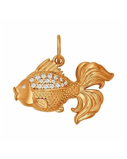 Jewel Cocktail Подвеска серебряная позолоченная знак зодиака рыбы