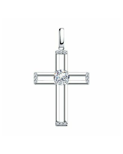 Diamare Подвеска крестик декоративный из серебра