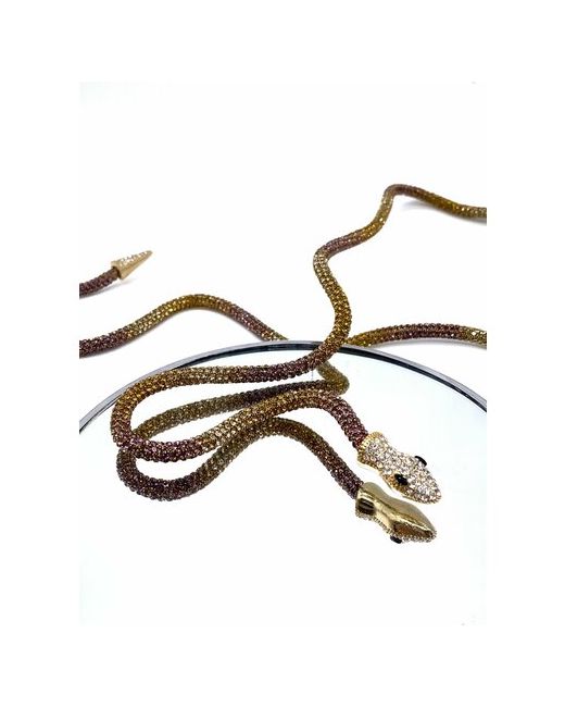 Бантами Колье браслет трансформер змея золото