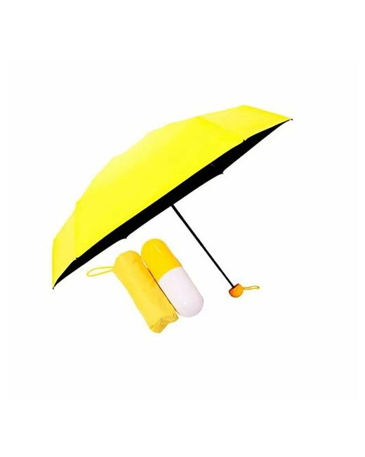 Без бренда Мини-зонт полуавтомат 2 сложения 6 спиц система антиветер чехол в комплекте для