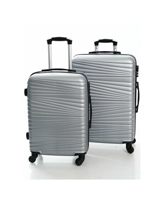 Feybaul Комплект чемоданов 31627 размер M серебряный серый
