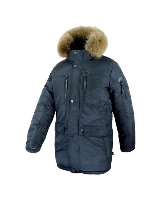 Без бренда Куртка зимняя силуэт прямой съемный капюшон воздухопроницаемая ветрозащитная утепленная подкладка карманы внутренний карман водонепроницаемая размер 50