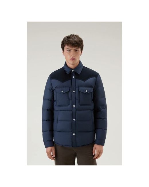 Woolrich Куртка-рубашка демисезон/зима силуэт прямой без капюшона карманы внутренний карман манжеты регулируемые размер L