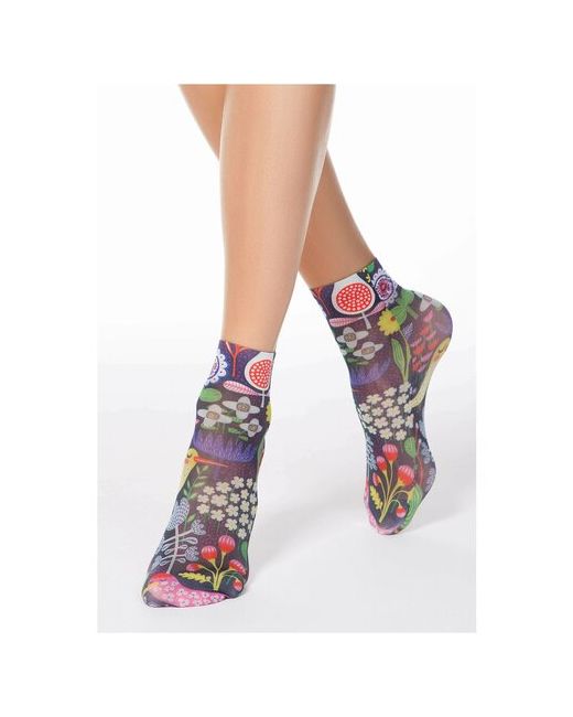 CONTE Elegant носки укороченные фантазийные капроновые 40 den размер 23-25 мультиколор