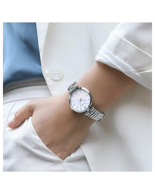 Megir Наручные часы наручные кварцевые с защитой от влаги серебряный белый