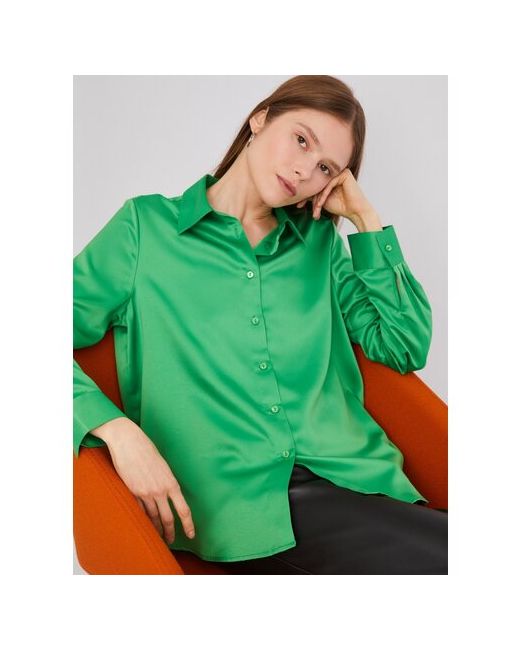 Zolla Рубашка повседневный стиль длинный рукав размер S зеленый
