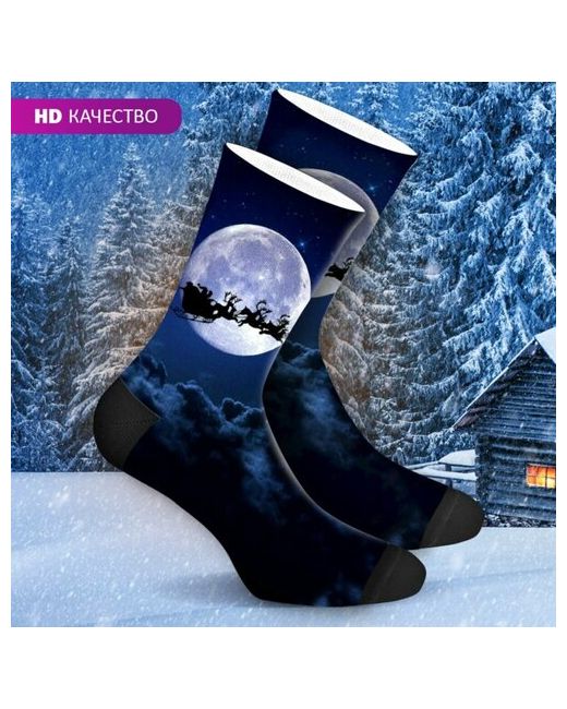 mimisocks Новогодние носки с принтом Новый Год Рождество Merry Christmas Happy New Year