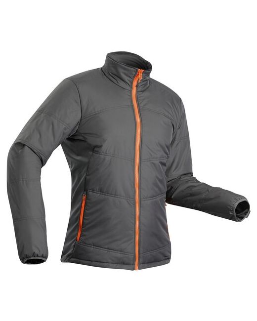 Decathlon Куртка демисезонная силуэт полуприлегающий подкладка внутренний карман мембранная карманы манжеты капюшон съемная водонепроницаемая размер 3XL/60-62 черный