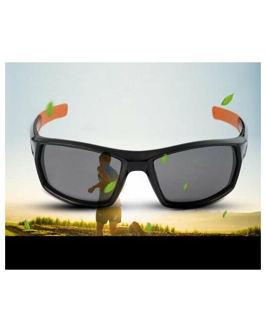 Без бренда Солнцезащитные очки авиаторы ударопрочные спортивные поляризационные с защитой от УФ зеленый