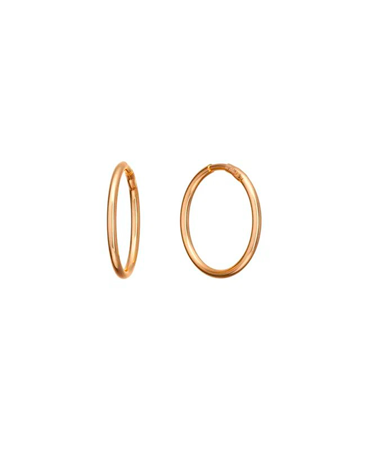 Uvilers Серьги конго красное золото 585 проба размер/диаметр 10 мм. длина 1 см.