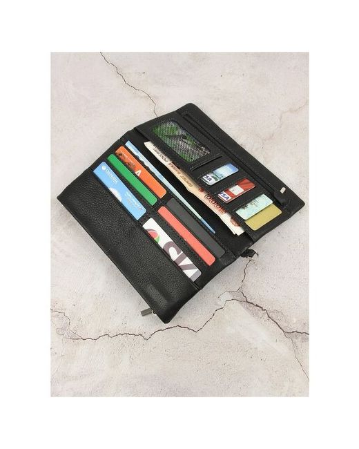 Capsa Портмоне на магните молнии 5 отделений для банкнот отделения карт и монет потайной карман подарочная упаковка