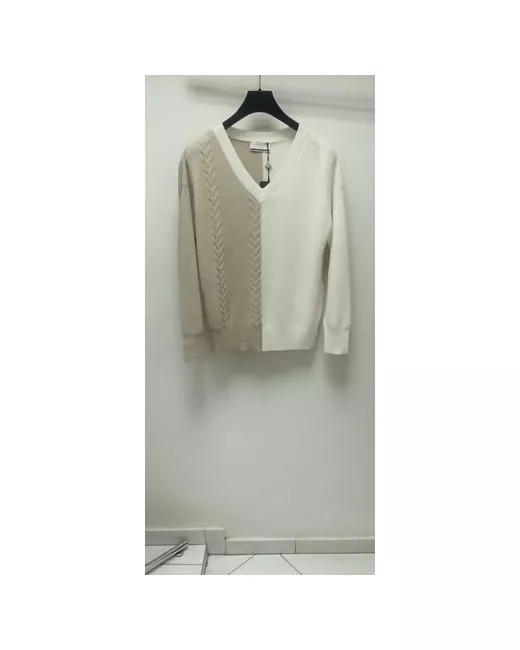 Franco Vello Пуловер длинный рукав прямой силуэт трикотаж размер 52
