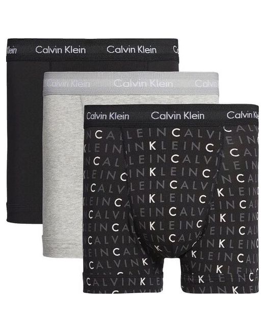 Calvin Klein Трусы боксеры средняя посадка размер M черный 3 шт.