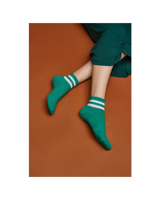 Красная Жара носки средние размер 35/40 зеленый белый
