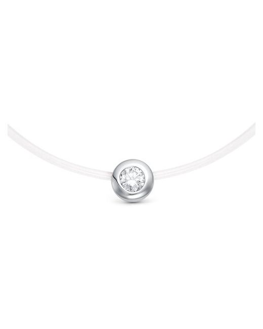 Vesna jewelry Колье с бриллиантом 0.109 карат из белого золота 64664 размер 40