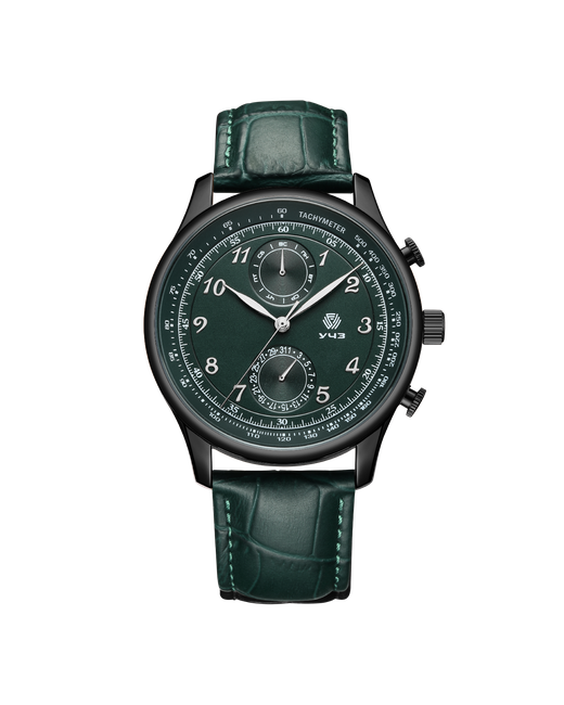 Учз Наручные часы Spectr 3080L-3 черный зеленый