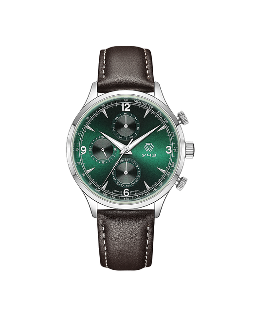 Учз Наручные часы Spectr 3062L-1 серебряный зеленый