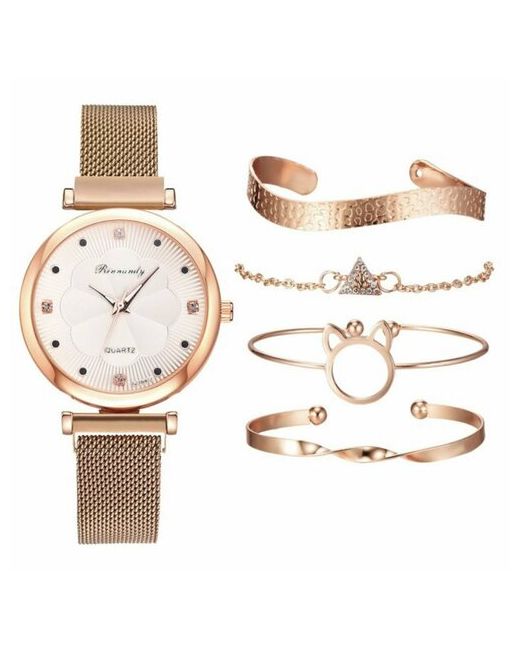 Ma.brand Наручные часы Подарочный набор 2 в 1 Rinnandy наручные и 4 браслета