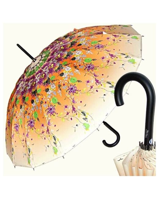 Jean Paul Gaultier (Франция) Зонт-трость Jean Paul Gaultier механика купол 102 см. 16 спиц деревянная ручка система антиветер для мультиколор