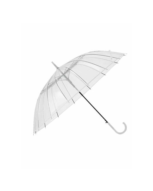 Arman Umbrella Зонт-трость полуавтомат купол 100 см. 16 спиц система антиветер прозрачный бесцветный