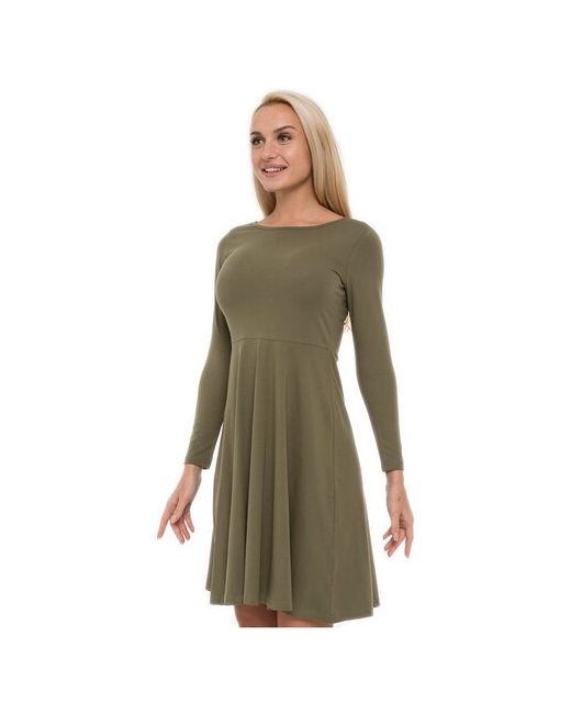 Lunarable Платье хлопок повседневное полуприлегающее мини размер 50 XL зеленый