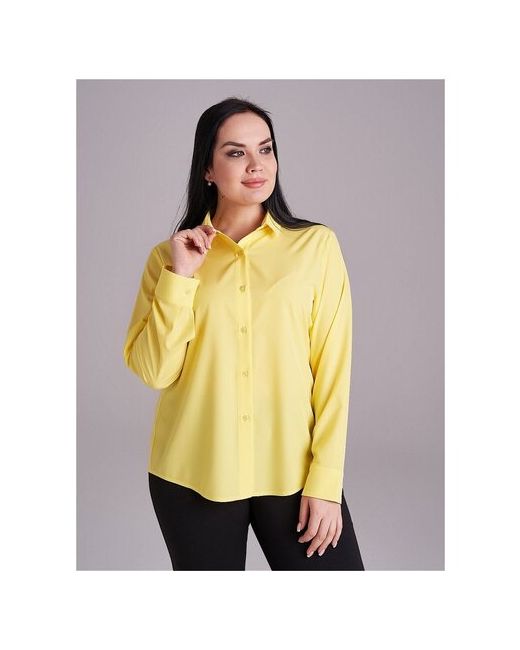 DiSORELLE Рубашка классический стиль оверсайз длинный рукав размер 48 желтый