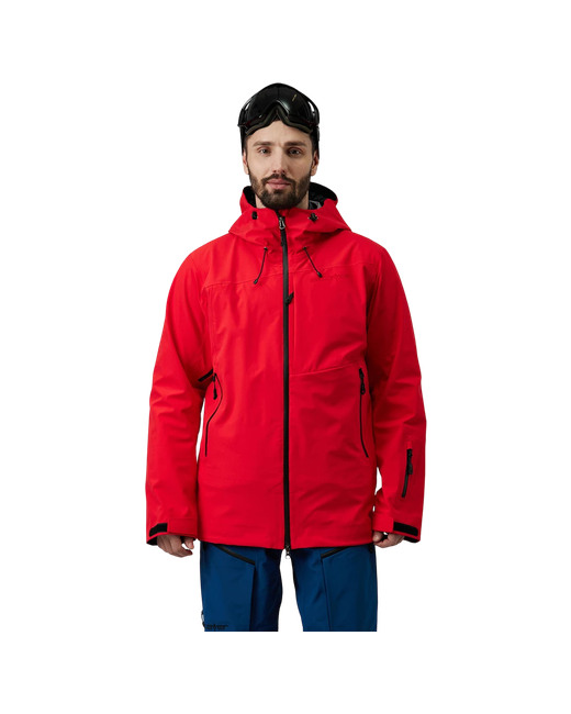 Stayer Куртка средней длины силуэт прямой регулируемый капюшон снегозащитная юбка внутренние карманы карман для ски-пасса несъемный размер 52