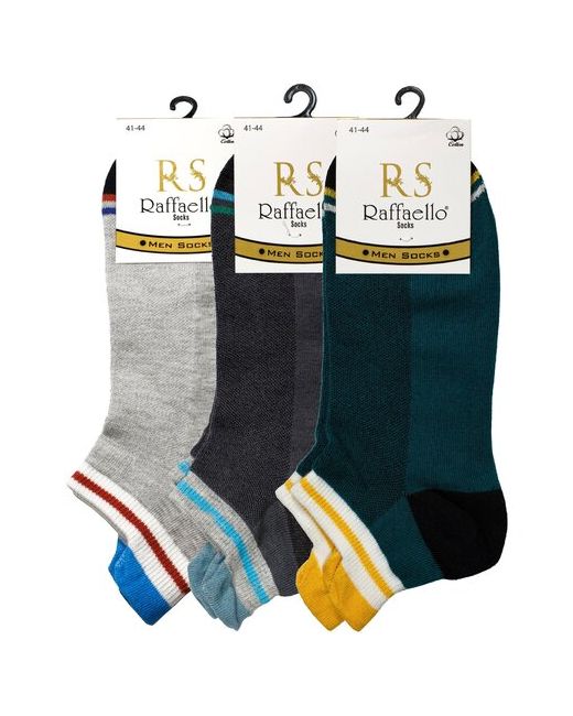 Raffaello Socks носки 3 пары укороченные воздухопроницаемые размер 41-44 зеленый