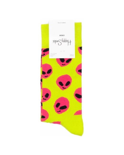 Happy Socks носки средние фантазийные на Новый год размер 36-40 желтый