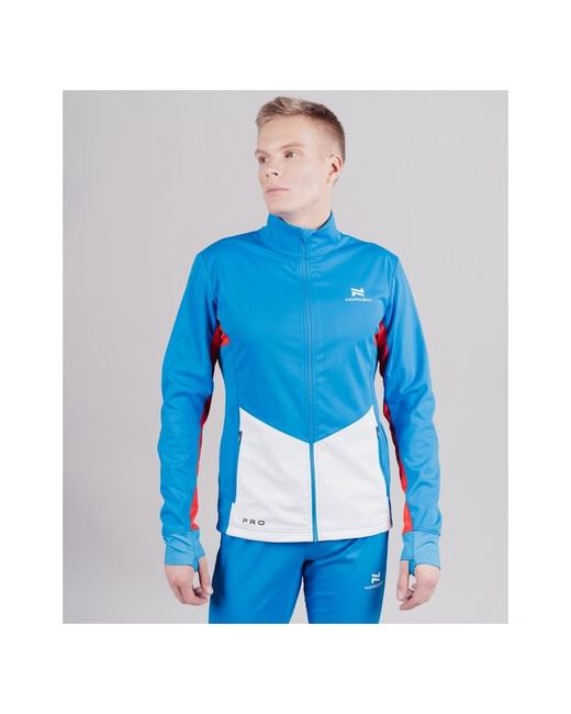 Nordski Куртка средней длины силуэт полуприлегающий водонепроницаемая влагоотводящая воздухопроницаемая быстросохнущая карманы без капюшона размер 54/2XL голубой