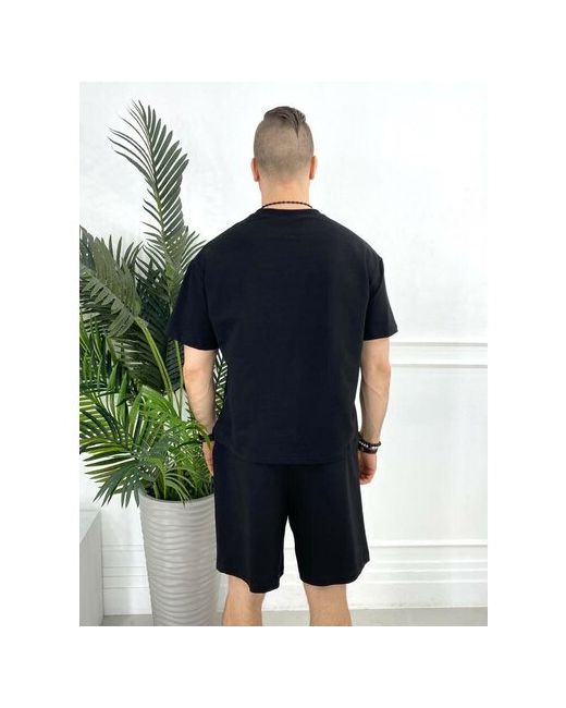 Sofi Sweet Костюм футболка и шорты повседневный стиль оверсайз размер 56 черный