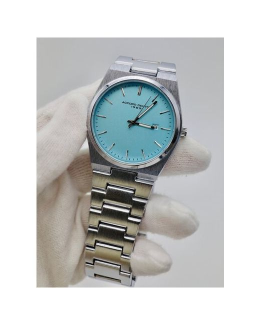 Mivo-World Наручные часы и наручные кварцевые электронные подарок часики с металлическим браслетом серебряный голубой