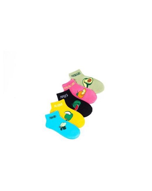 s-family носки укороченные фантазийные на Новый год износостойкие 5 пар размер 36 37 38 39 мультиколор