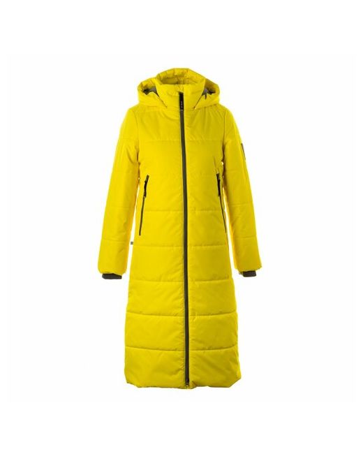 Huppa Куртка демисезон/зима удлиненная силуэт прямой карманы капюшон водонепроницаемая манжеты несъемный мембранная ветрозащитная размер XS