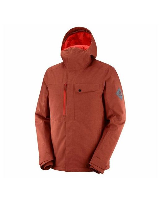 Salomon Куртка утепленная мембранная карманы ветрозащитная снегозащитная юбка карман для ски-пасса внутренние размер M