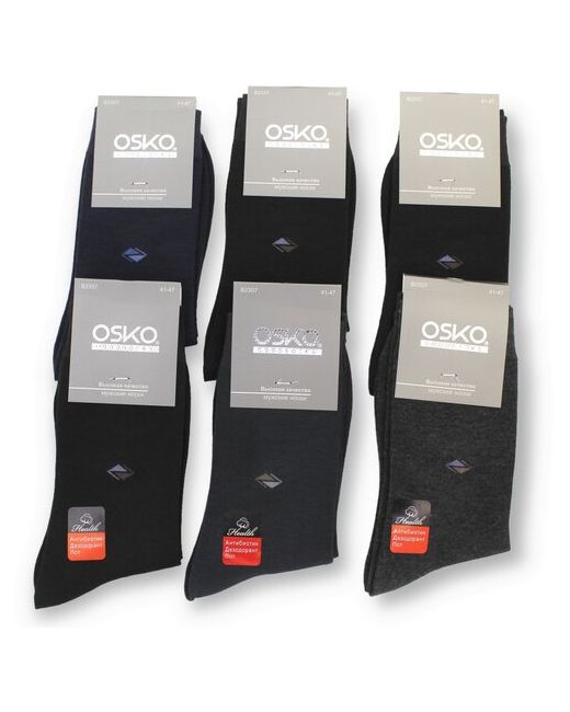 Osko носки 12 пар классические размер 41-47 черный