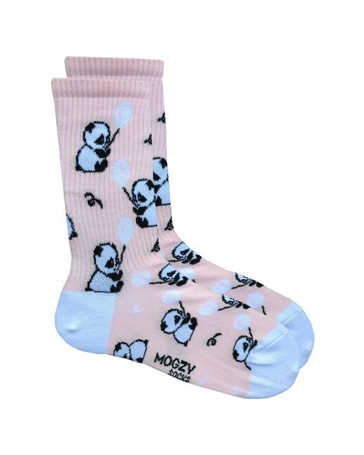 Mogzy носки высокие вязаные нескользящие размер 36-40 розовый