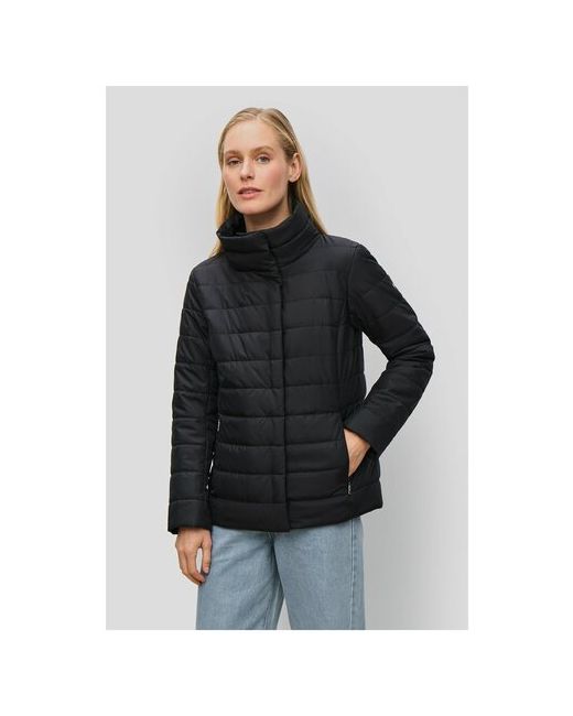 Baon Куртка демисезон/лето средней длины силуэт полуприлегающий водонепроницаемая карманы ветрозащитная без капюшона размер 42 черный