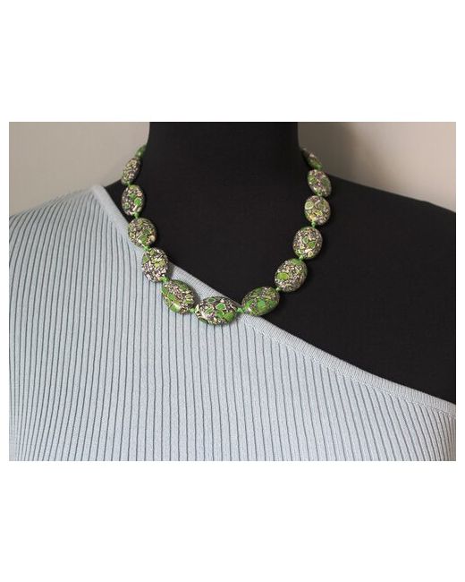 Fashion Jewerly Ожерелье Stone Green 45 см