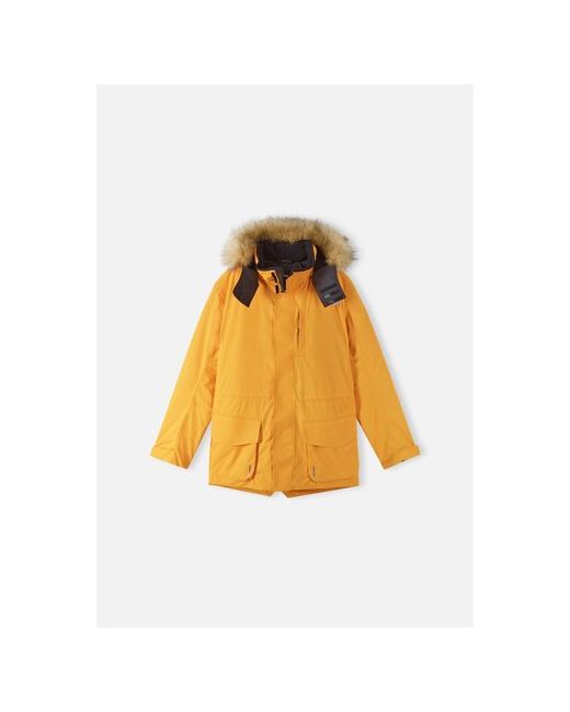 Reima Парка демисезон/зима силуэт прямой карманы съемный капюшон размер XXL желтый