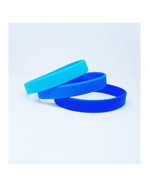MSKBraslet Сет из 3-х силиконовых браслетов без логотипа. синий 286 2935 306. Размер .