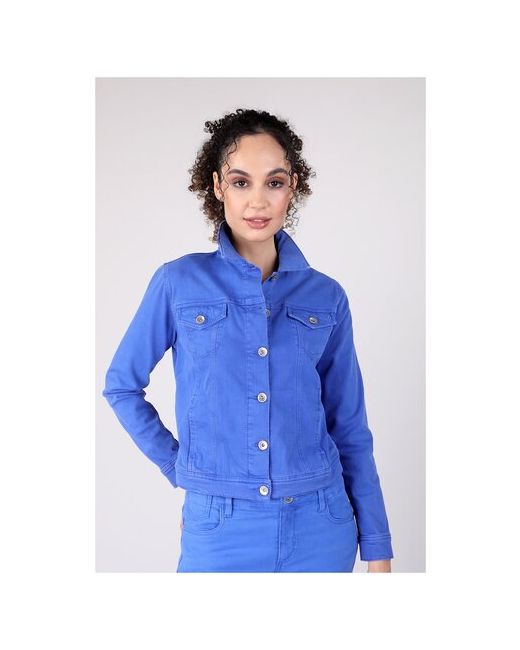 BLUE FIRE Co. Джинсовая куртка BLUE FIRE Co. демисезон/лето средней длины силуэт прилегающий карманы без капюшона размер S