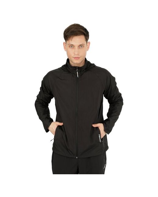 Rukka Куртка для бега силуэт прямой складывается в карман карманы вентиляция светоотражающие элементы ветрозащитная размер XL черный