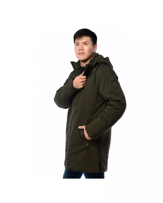 Indaco Fashion Куртка демисезонная внутренний карман капюшон карманы манжеты размер 52