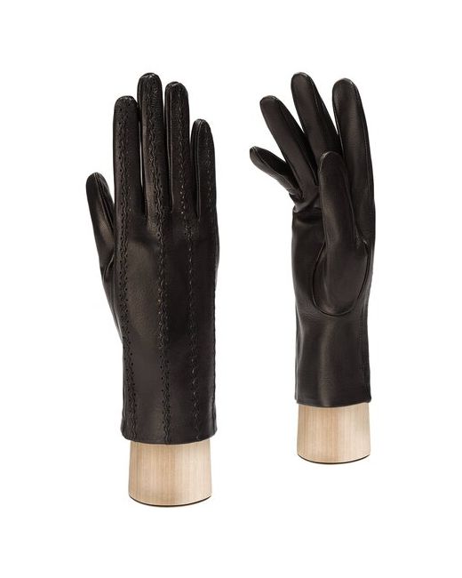 Eleganzza Перчатки натуральная кожа подкладка размер 7S черный