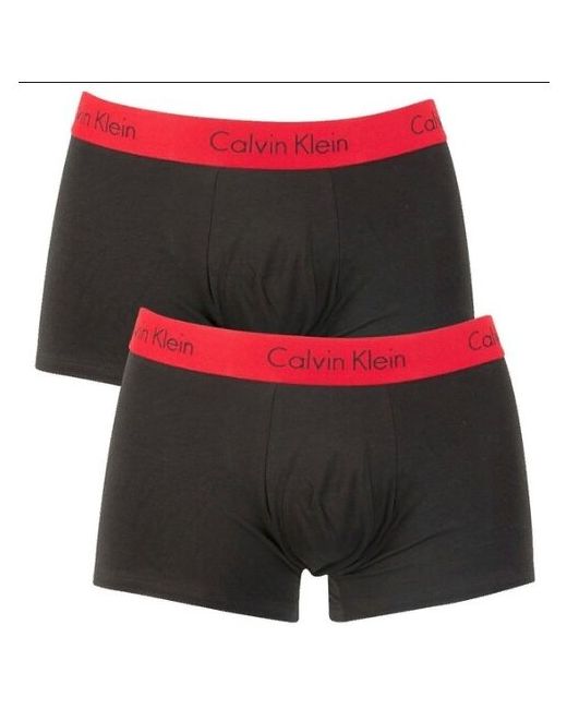 Calvin Klein Трусы боксеры заниженная посадка размер L черный красный 2 шт.