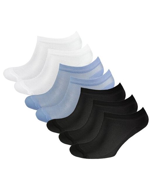 Status носки укороченные подарочная упаковка усиленная пятка вязаные 7 пар размер 23-25 мультиколор